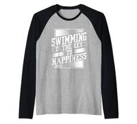 La Natation est la clé du Bonheur Manche Raglan