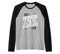 La Natation est la clé du Bonheur Manche Raglan