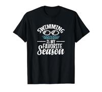 La Natation est ma Saison préférée T-Shirt Graphique avec Valeur, Homme, Noir, S