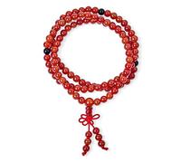 La Nature Cornaline Orange Rouge Perles De Prière Mala Bouddhiste Longs Fils Naturels Perles Pour Méditation Prière Yoga Chapelet Collier Pour Hommes Pour Femmes Fr-Action Title Empilable