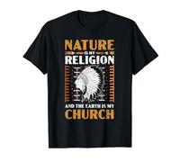 La Nature est ma Religion et la Terre est Mon Église USA Amérique T-Shirt Graphique avec Valeur