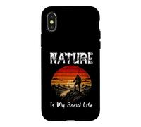 LA Nature EST MA Vie Sociale l'amour, L'Aventure, Seul, Le Plaisir du Silence Coque pour iPhone X/XS