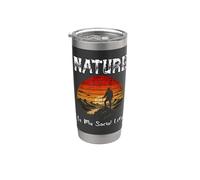 LA NATURE EST MA VIE SOCIALE L'amour, l'aventure, seul, le plaisir du silence Gobelet isotherme en acier inoxydable double paroi