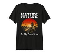 LA Nature EST MA Vie Sociale l'amour, L'Aventure, Seul, Le Plaisir du Silence T-Shirt Haut de Gamme
