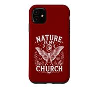 La Nature est Mon église, Lune, Papillon, Sorcellerie, sorcière wiccane Coque pour iPhone 11