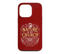 La Nature est Mon église, Lune, Papillon, Sorcellerie, sorcière wiccane Coque pour iPhone 13 Pro