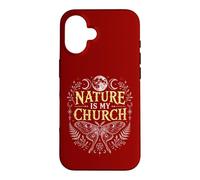 La Nature est Mon église, Lune, Papillon, Sorcellerie, sorcière wiccane Coque pour iPhone 16