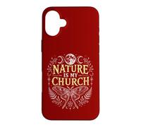 La Nature est Mon église, Lune, Papillon, Sorcellerie, sorcière wiccane Coque pour iPhone 16 Plus