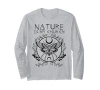 La Nature est Mon église, Lune, Papillon, Sorcellerie, sorcière wiccane Manche Longue