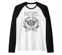 La Nature est Mon église, Lune, Papillon, Sorcellerie, sorcière wiccane Manche Raglan