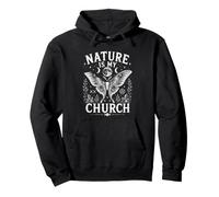 La Nature est Mon église, Lune, Papillon, Sorcellerie, sorcière wiccane Sweat à Capuche