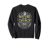 La Nature est Mon église, Lune, Papillon, Sorcellerie, sorcière wiccane Sweatshirt
