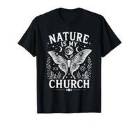 La Nature est Mon église, Lune, Papillon, Sorcellerie, sorcière wiccane T-Shirt