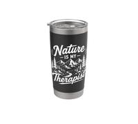 La nature est mon thérapeute Forest Escape Design Gobelet isotherme en acier inoxydable double paroi