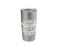 La nature est mon thérapeute Forest Escape Design Gobelet isotherme en acier inoxydable double paroi
