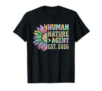 LA Nature Humaine PLUTÔT Que L'Agent | Retro Hippie Peace & Tech Ethics T-Shirt