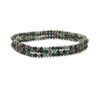 La Nature Tiny African Turquoise Faceted Ombre Multicolor Petite Seed Caviar Rondelle Beads Olive Green Stretch Bracelets Pour Femmes Ados Empilables Set De 3 Paires