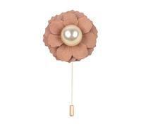 La neige tourne la broche d'or, Lot de 50 ou 30 épingles à revers en coton et perles dorées, 3 x 5 cm, avec fleur dorée, for femme(Khaki)
