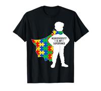 La neurodiversité est Mon Super Pouvoir : Sensibilisation à l'Autisme, Enfants et garçons T-Shirt