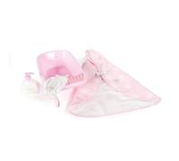 La Nina- BAÑERITA PLÁSTICO Con ACCESORIOS Carlota Jouets de Bain, 65038, Rose, 35x46x9