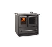 Cuisinière à bois La Nordica Sovrana Easy Evo 2.0 | 7,5 kW revêtement en acier, noir anthracite