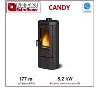 La Nordica Extraflame – Poêle à bois Candy 4.0 – en fonte – 7 kW