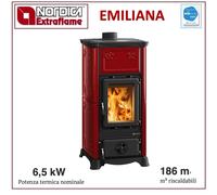 La Nordica Emiliana 165 Poêle À Bois Majolique Bordeaux 6,5kW 3009220 CE A+