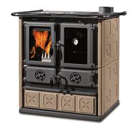 La Nordica Rosetta Maiolica Cuisinière en Fonte - Poêle au Bois - Tortora - Chauffage - HEATING_STOVE