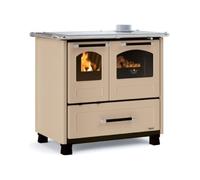 Cuisinière à bois La Nordica Sovrana Easy Evo 2.0 | 7,5 kW Verkleidung Stahl, Caramello