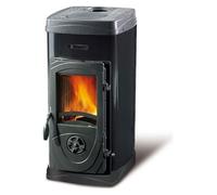 Poêle à Bois Panoramique Nordica Super Junior 5 Kw Noir Mod.7111076