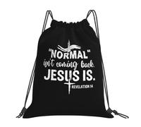 La Normalité Ne Reviendra Pas, Mais Jésus, Lui, Le Reviendra. Unisexe Sacs De Gym Étanche Sac À Cordon Grand Sacs De Sport Pour Voyage Plage Natation