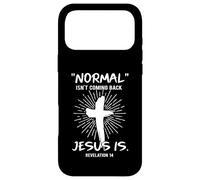 La normalité ne revient Pas ? Jésus, chrétiens, joyeuses Pâques Coque pour iPhone 17 Pro Max