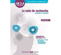 La Note De Recherche : Méthode Et Contenu - Ue 3.4.S6 "Initiation À La Démarche De Recherche" - Sciences Et Techniques Infirmières : Fondements Et Méthodes