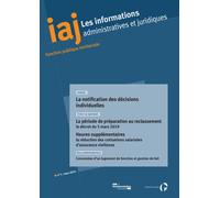 La notification des décisions individuelles Année 2019 - CENTRE INTERDEPARTEM - Documentation Francaise - broché - Revue