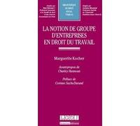 La notion de groupe d'entreprises en droit du travail Marguerite Kocher (Auteur)