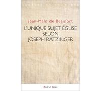 L'unique sujet Eglise selon Joseph Ratzinger