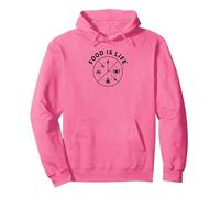 La Nourriture C'est la Vie : Le Bien-être culinaire Mode de Vie Sweat à Capuche, Unisexe pour Adultes, Rose Vif, S