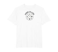 La Nourriture C'est la Vie : Le Bien-être culinaire Mode de Vie T-Shirt, Homme Grandes Tailles, Blanc, 6X Tall
