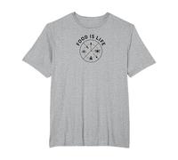 La Nourriture C'est la Vie : Le Bien-être culinaire Mode de Vie T-Shirt, Homme Grandes Tailles, Gris Chiné, 2X Tall