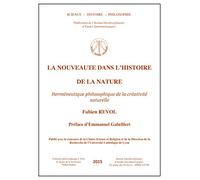 La nouveauté dans l'histoire de la nature: Herméneutique philosophique de la créativité