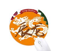 la nouvelle année du dragon animal chine zodiac tapis de souris en caoutchouc de sapin de noël