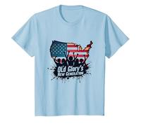 La Nouvelle génération d'Old Glory T-Shirt, Enfant, Bleu Céleste, 6 Ans