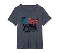 La Nouvelle génération d'Old Glory T-Shirt, Femme Grandes Tailles, Bleu Chiné, 1X