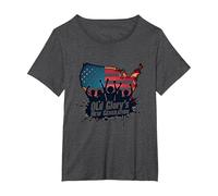 La Nouvelle génération d'Old Glory T-Shirt, Femme Grandes Tailles, Chiné Foncé, 5X