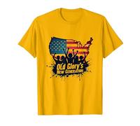 La Nouvelle génération d'Old Glory T-Shirt, Homme, Doré Vif, S