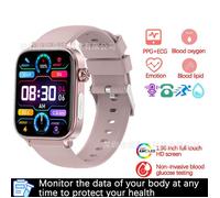La nouvelle montre connectée ET570 avec appels Bluetooth est dotée d'un électrocardiogramme ECG+PPG, de la mesure de la tempé(Y078)