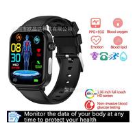 La nouvelle montre connectée ET570 avec appels Bluetooth est dotée d'un électrocardiogramme ECG+PPG, de la mesure de la tempé(Y075)