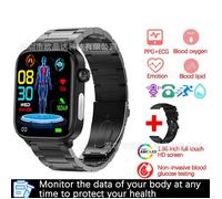 La nouvelle montre connectée ET570 avec appels Bluetooth est dotée d'un électrocardiogramme ECG+PPG, de la mesure de la tempé(Y083)