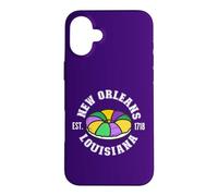 La Nouvelle-Orléans, J'adore la Nouvelle-Orléans, Kings Cake, Mardi Gras Coque pour iPhone 16 Plus