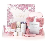 LA NOVO Panier cadeau d'anniversaire pour femme, cadeau rose pour le rétablissement « Get Well Soon », « Thinking of You Relaxing Spa Care » avec couverture